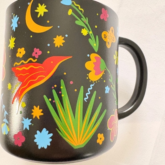 Starbucks Manuela Guillen 2023 Black Floral Mug 14 oz Microwave/Dishwasher Safe - Picture 3 of 9